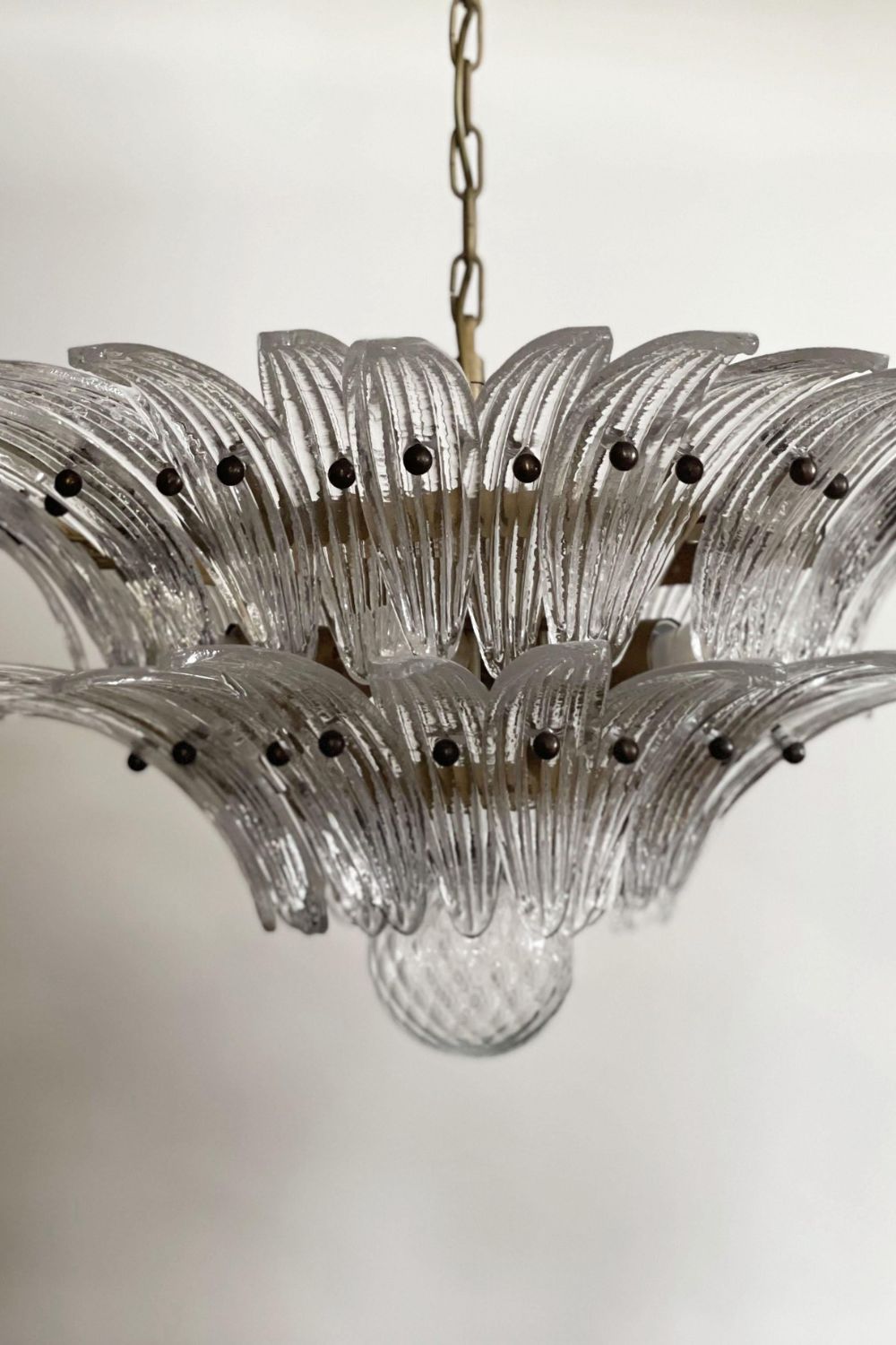 Original Murano Palmette Crystal Chandelier