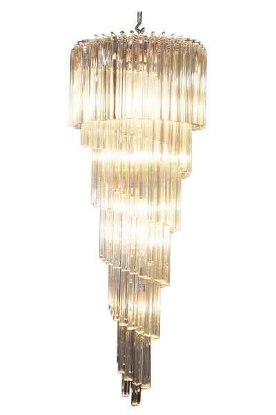 Venini Murano Spiral Crystal Chandelier