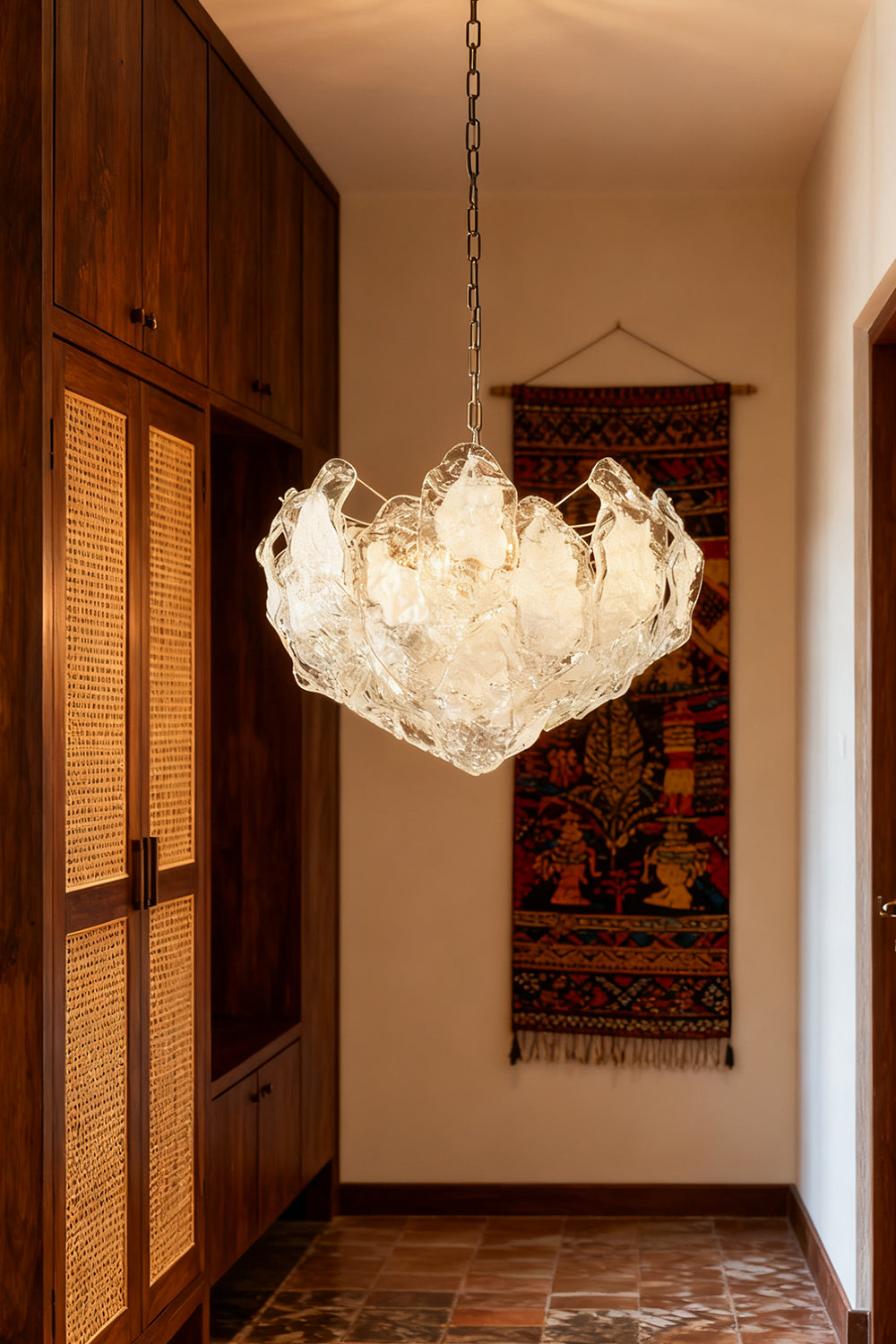 Murano Curved Leaves Chandelier