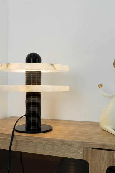 rbit Alabaster Disc Table Lamp