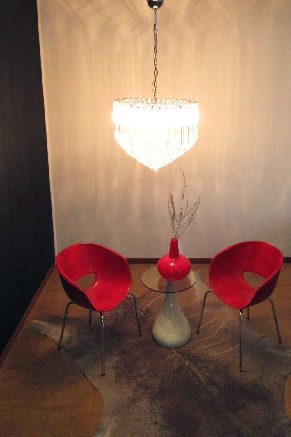 Contemporary Murano Quadriedri Prism Chandelier