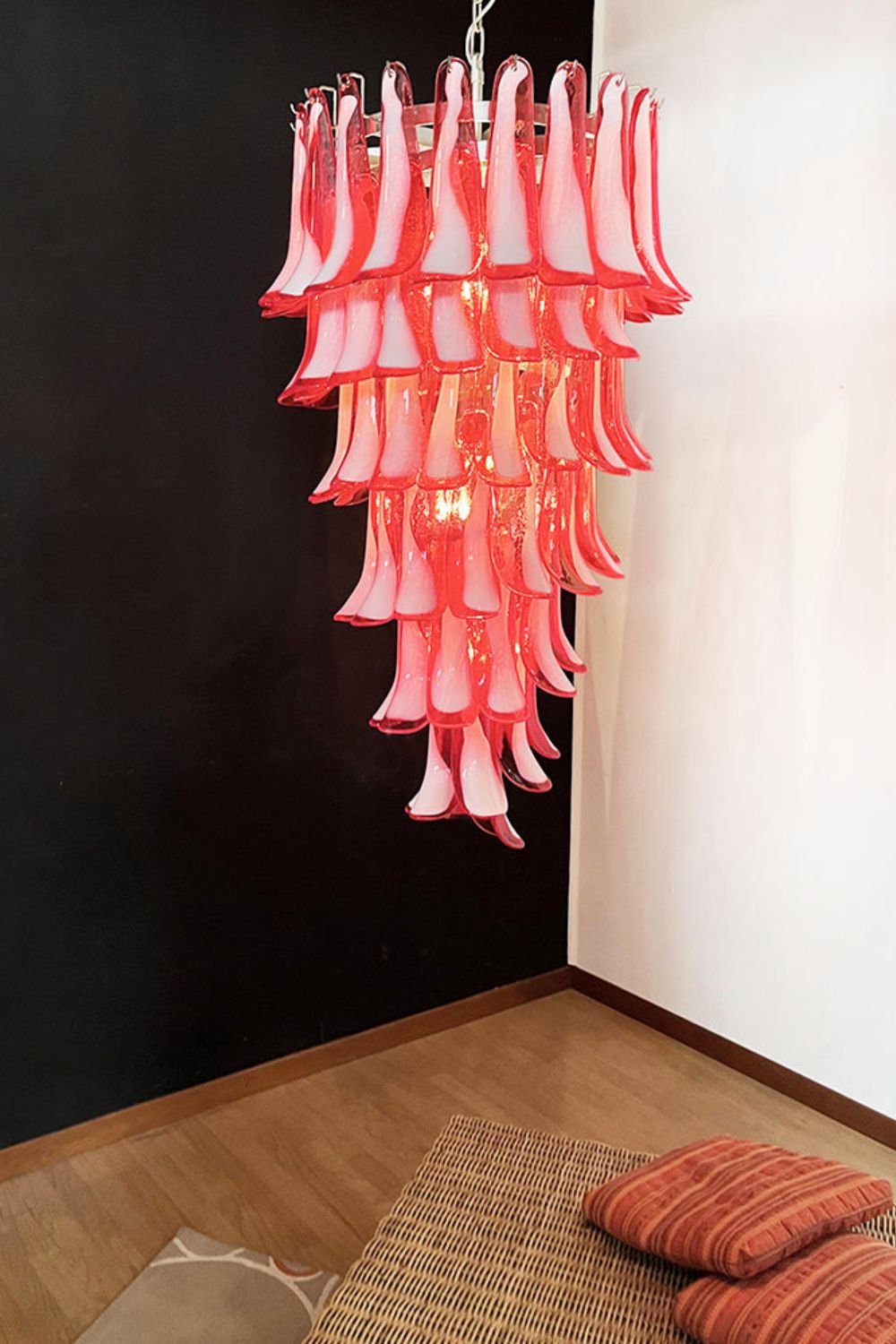 Vintage Italian Murano Spiral Chandelier