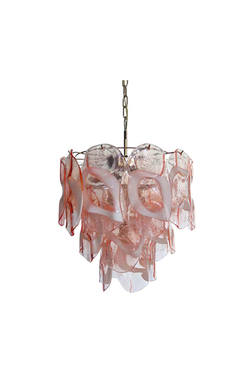 Pink Shell-Shaped Glass Chandelier