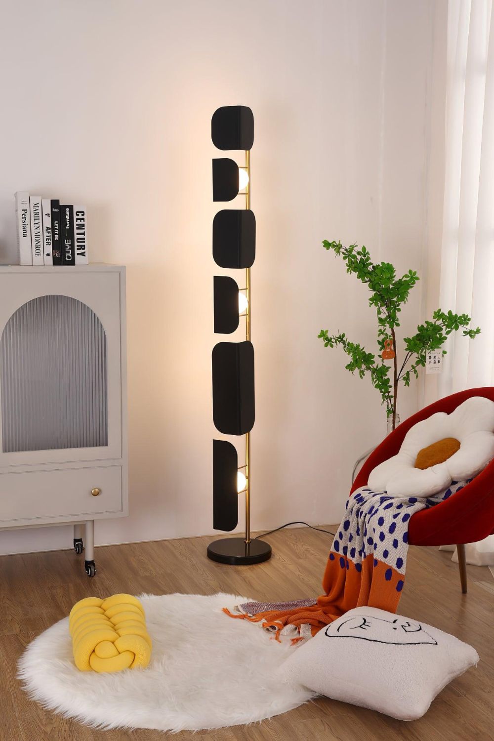 Leagan Stacked Panel Modern Floor Light