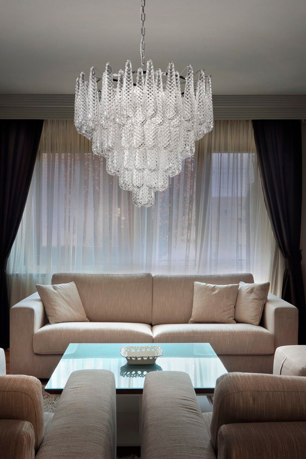 Murano Honeycomb Glass Chandelier - SamuLighting