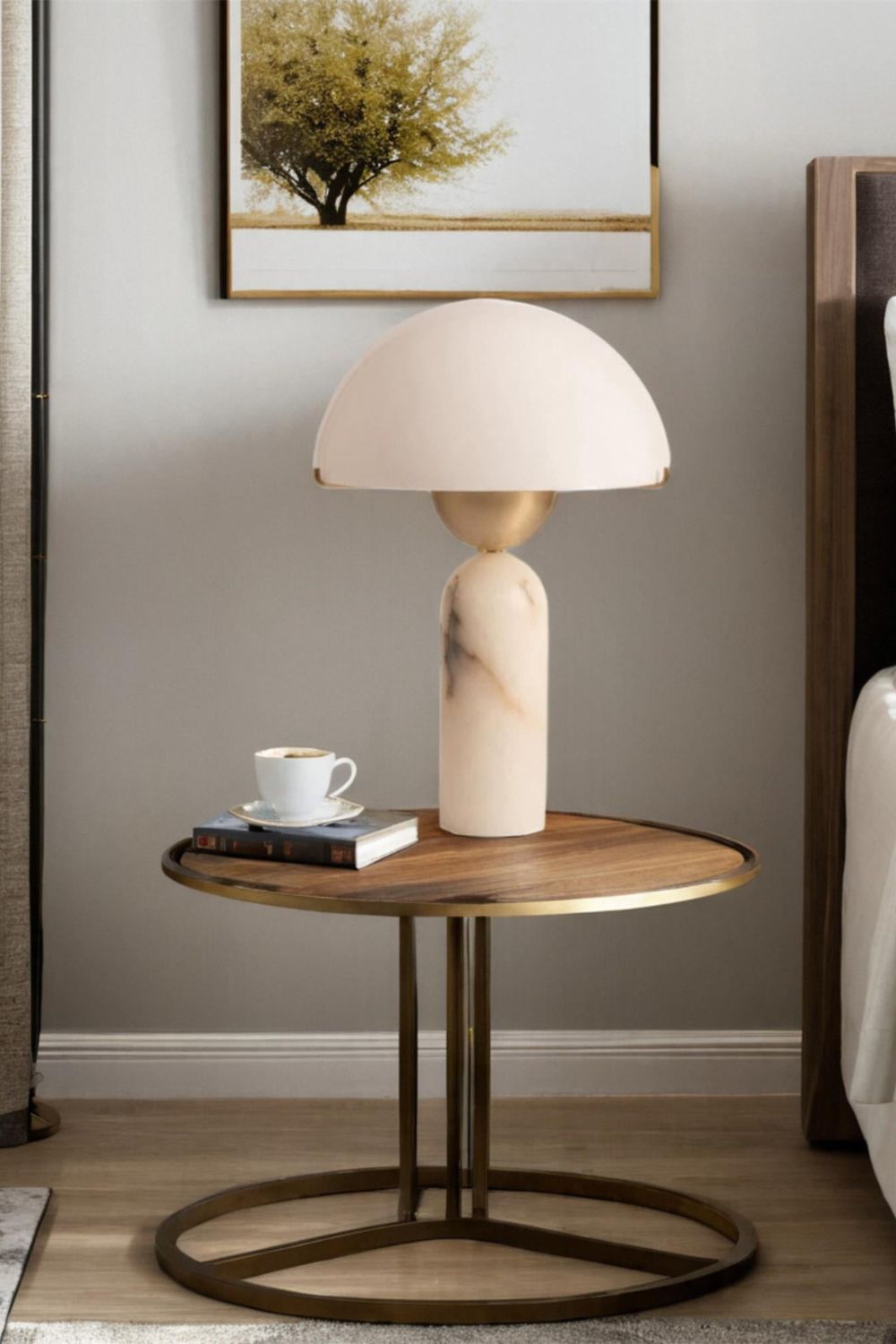 Elegant Sphere Alabaster Table Light