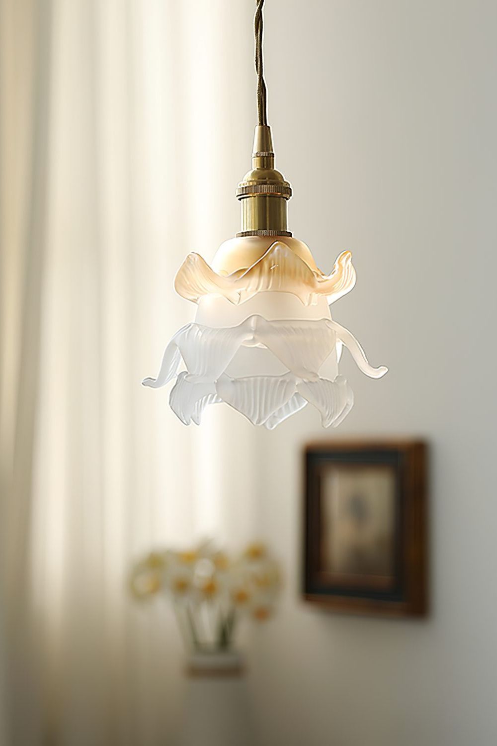 1970 Retro Bloom Glass Pendant Light