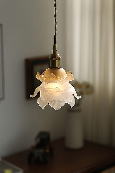 1970 Retro Bloom Glass Pendant Light