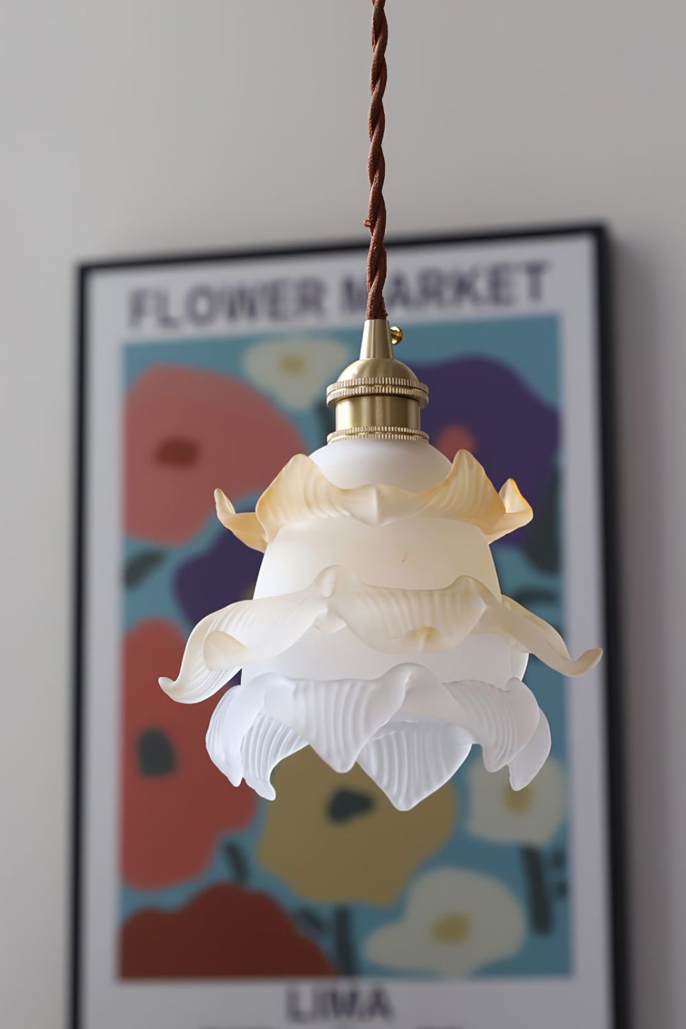 1970 Retro Bloom Glass Pendant Light