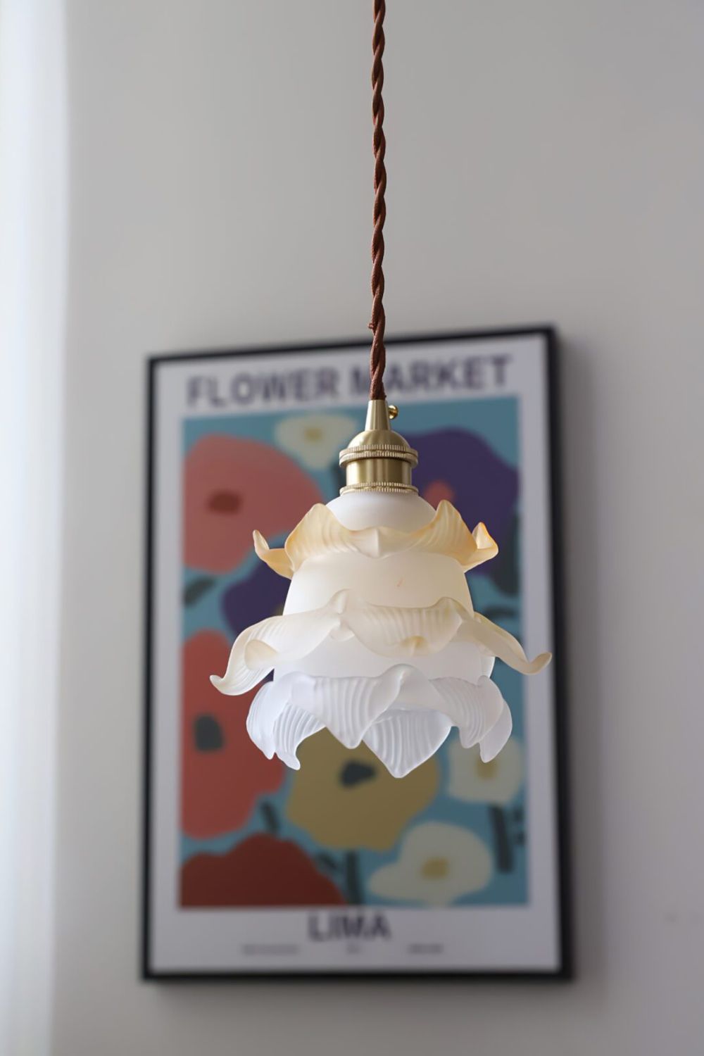 1970 Retro Bloom Glass Pendant Light