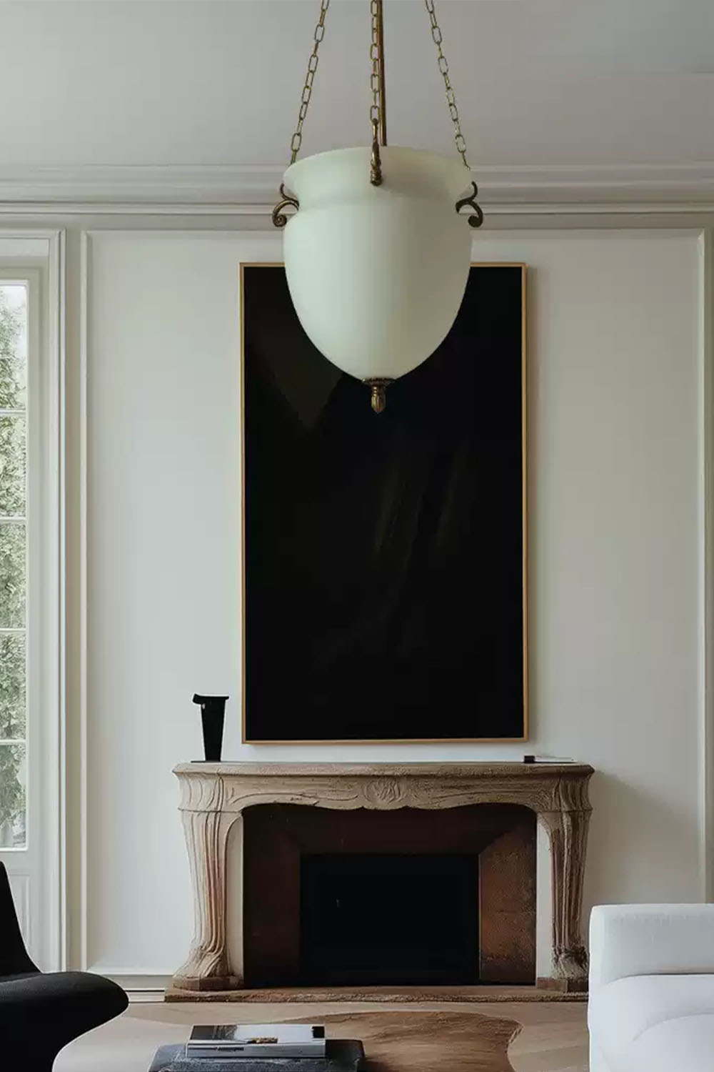 French Retro Glass Bud Chandelier