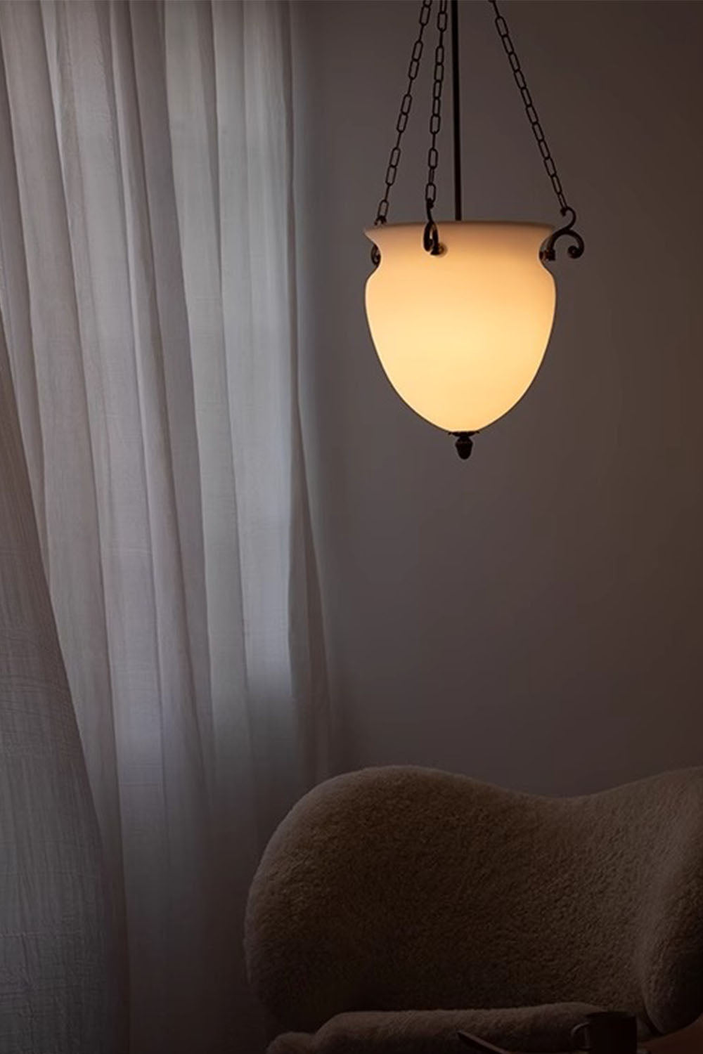 French Retro Glass Bud Chandelier