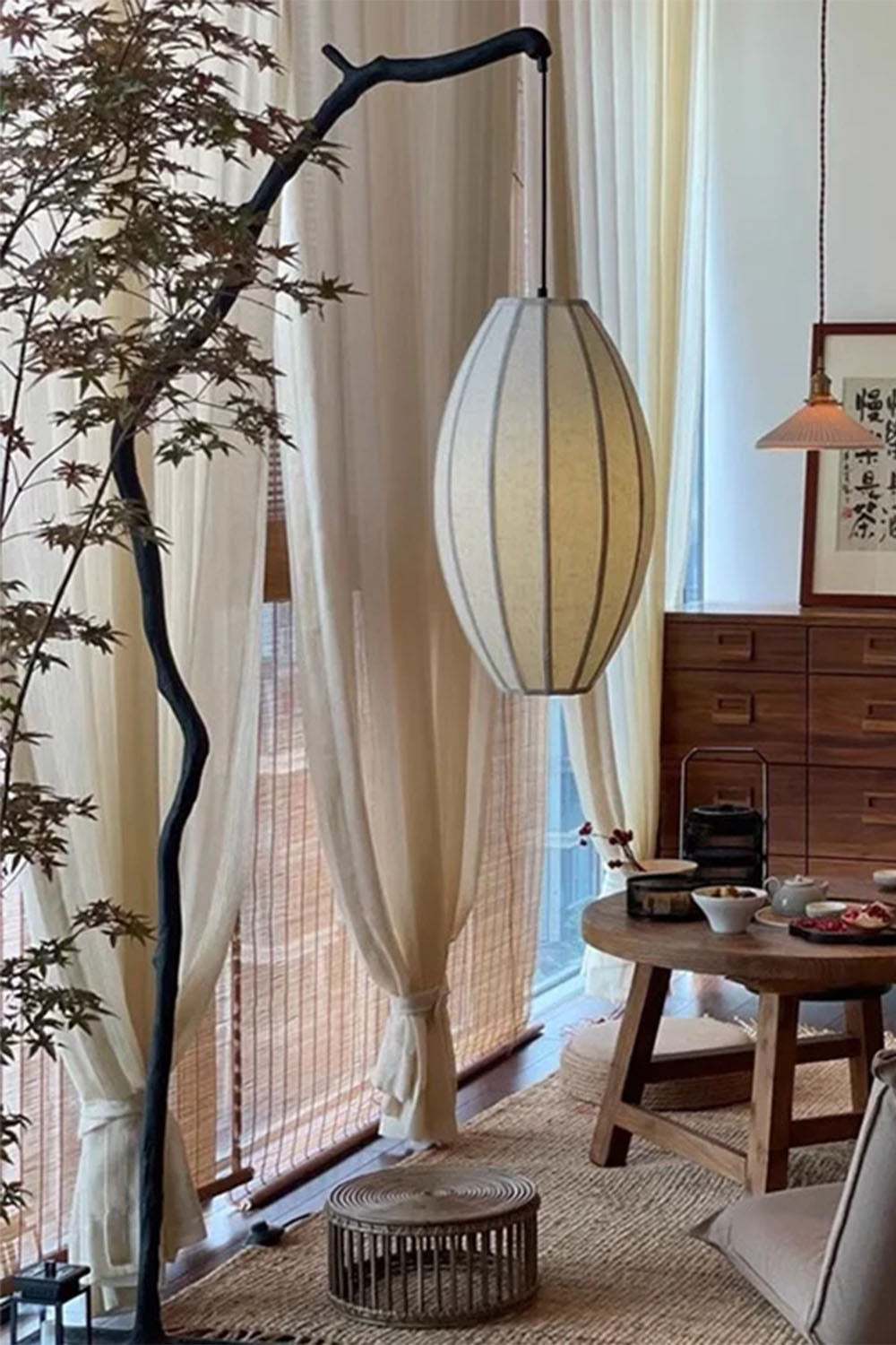 New Chinese Style Tree Branch Floor Lamp