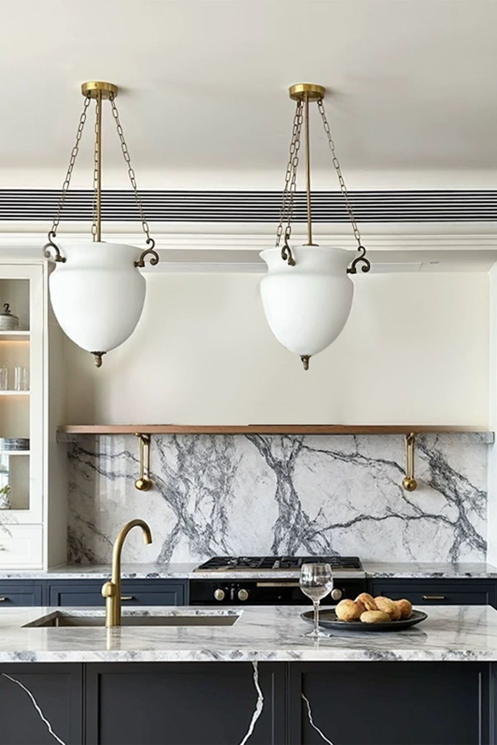 French Retro Glass Bud Chandelier