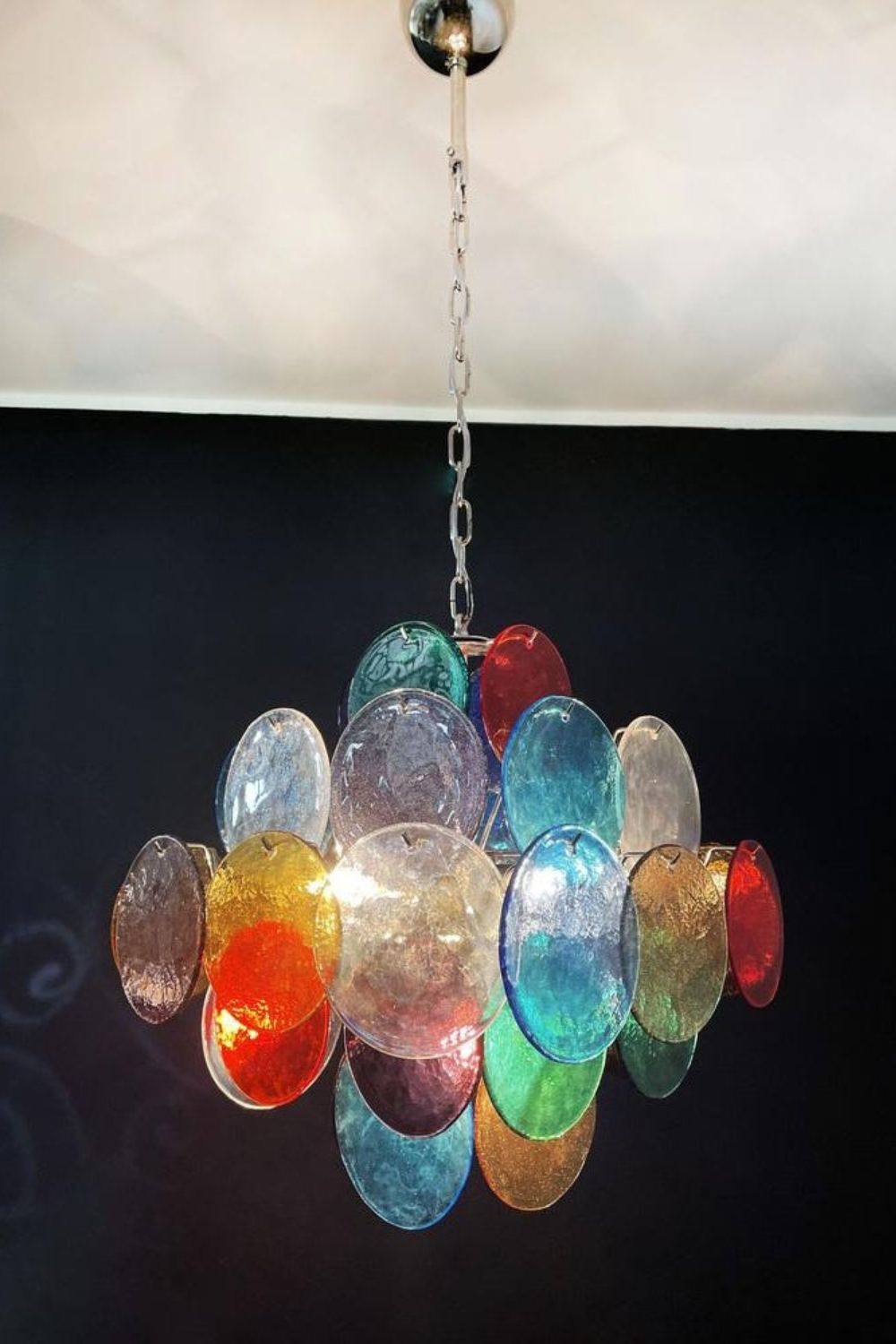 Murano Glass Disc Pendant Light