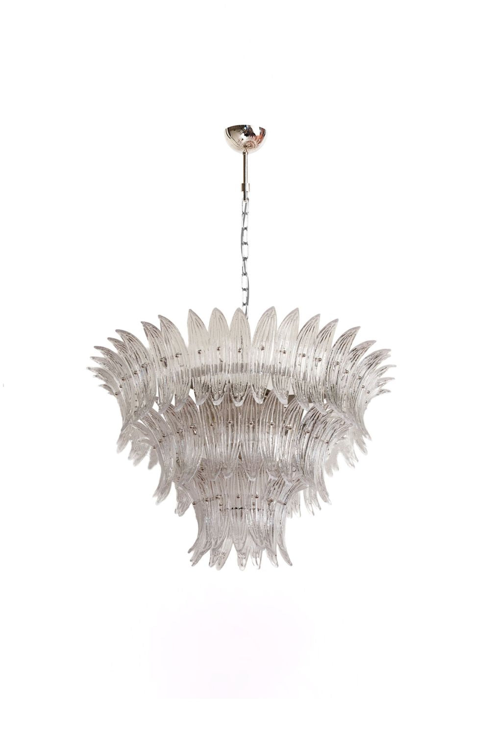 Italian Murano Glass Palm Leaf Chandelier