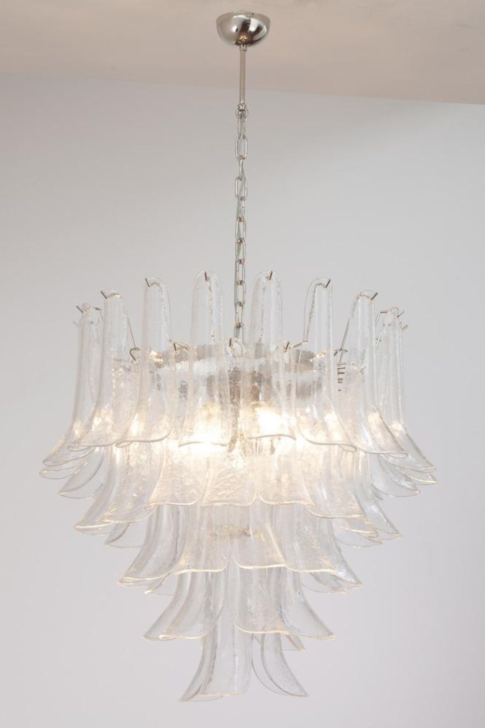 Murano glass petal chandelier