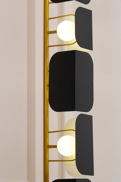 Leagan Stacked Panel Modern Floor Light