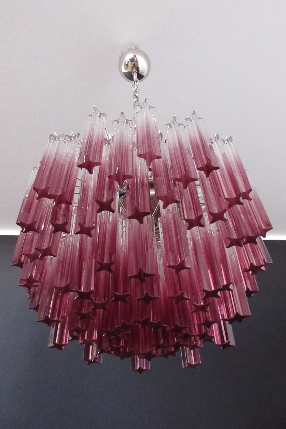 Amethyst Murano Glass Prism Chandelier