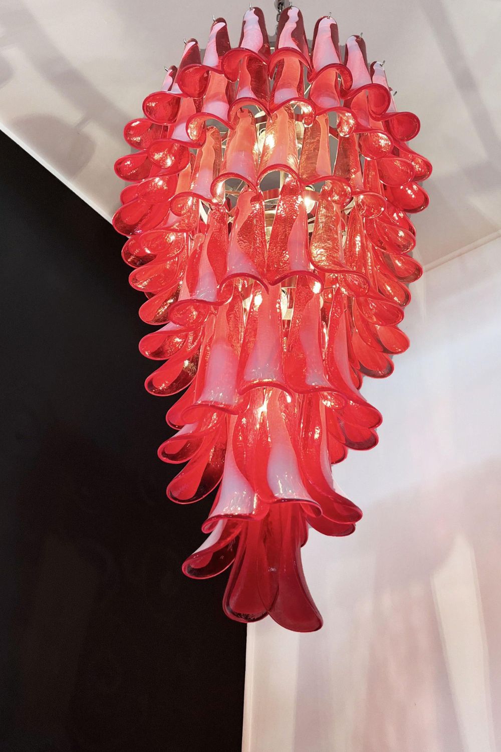 Vintage Italian Murano Spiral Chandelier