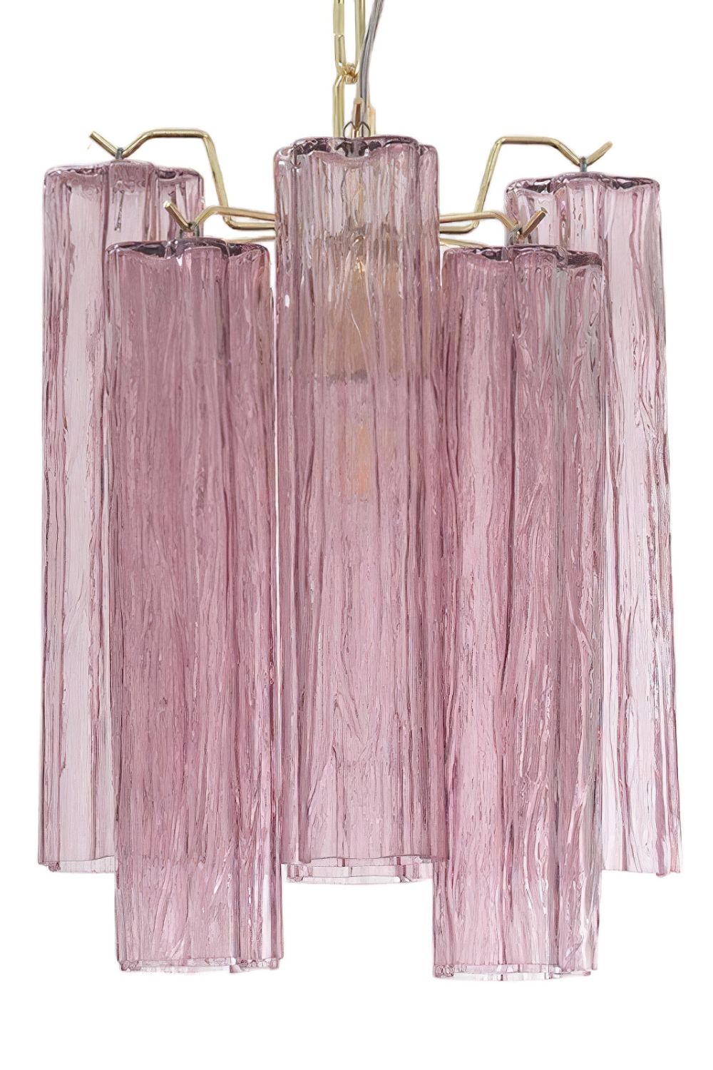 1990s Murano Amethyst Glass Ceiling Chandelier