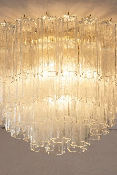 Clear Murano Glass Tronchi Ceiling Light