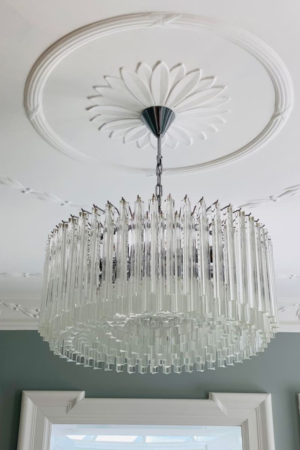 Murano Transparent Prism Triedri Chandelier