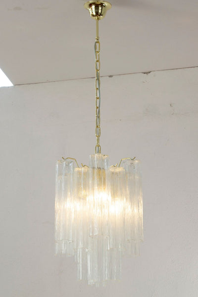 Tronchi Italy clear Murano Glass Chandelier