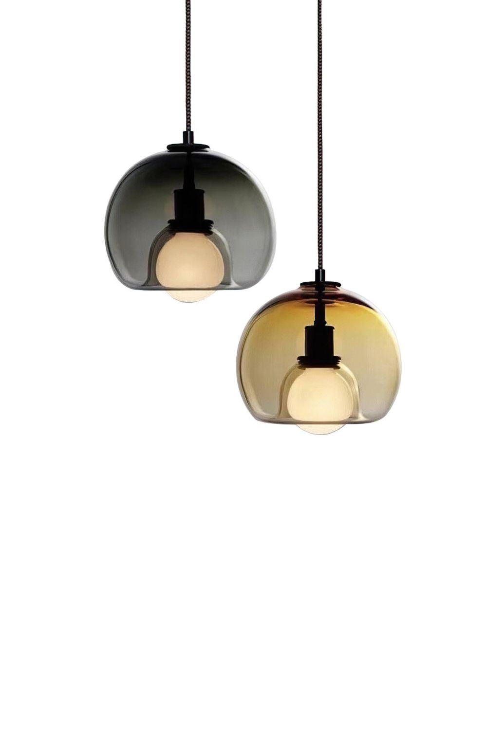 Semi Globe Electroplated Glass Pendant Lamp - SamuLighting