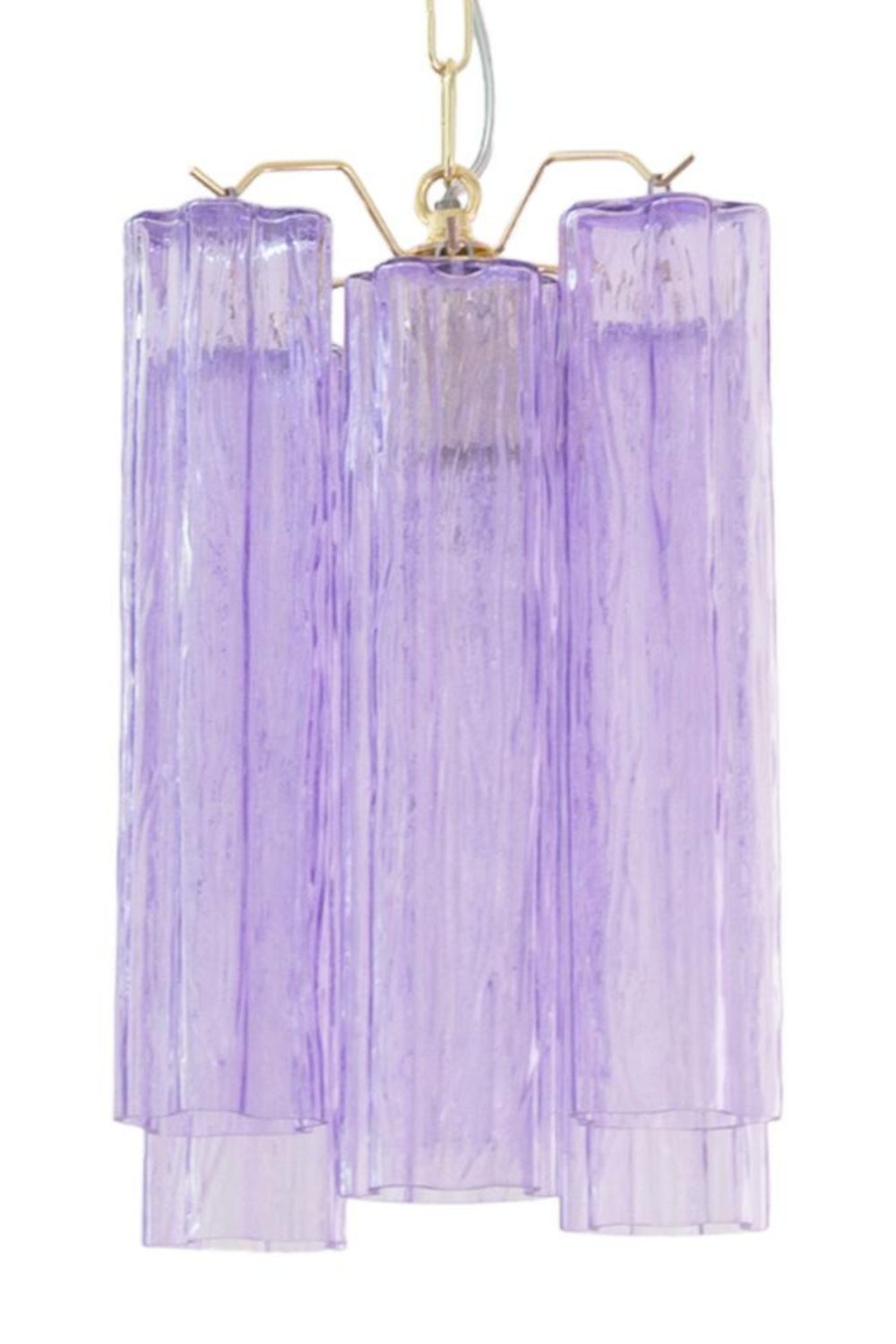 Italian Murano Style Purple Tronchi Chandelier