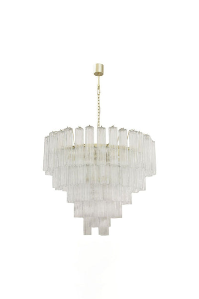 1990s Tronchi Murano Glass Cascade Chandelier