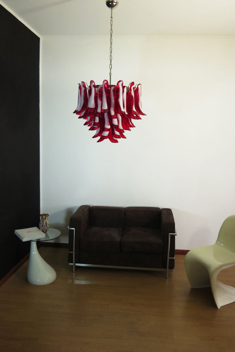 Red Murano Glass Petal Chandelier