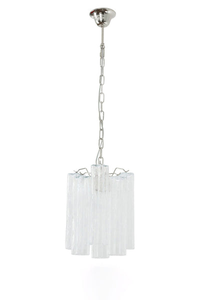 Clear Glass Tronchi Suspension Lamp, 1990s