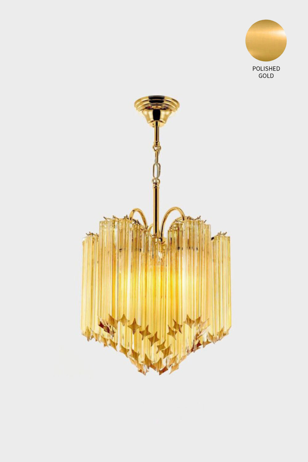 1990s Quadriedri Crystal Murano Chandelier