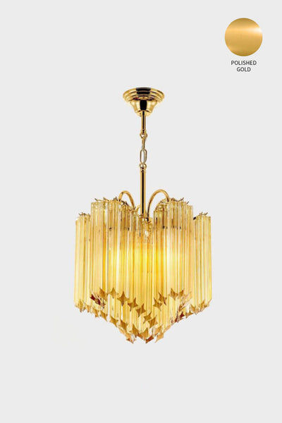 1990s Quadriedri Crystal Murano Chandelier