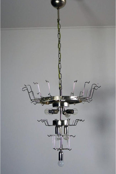 1970s Felci-Style Murano Glass Tiered Chandelier