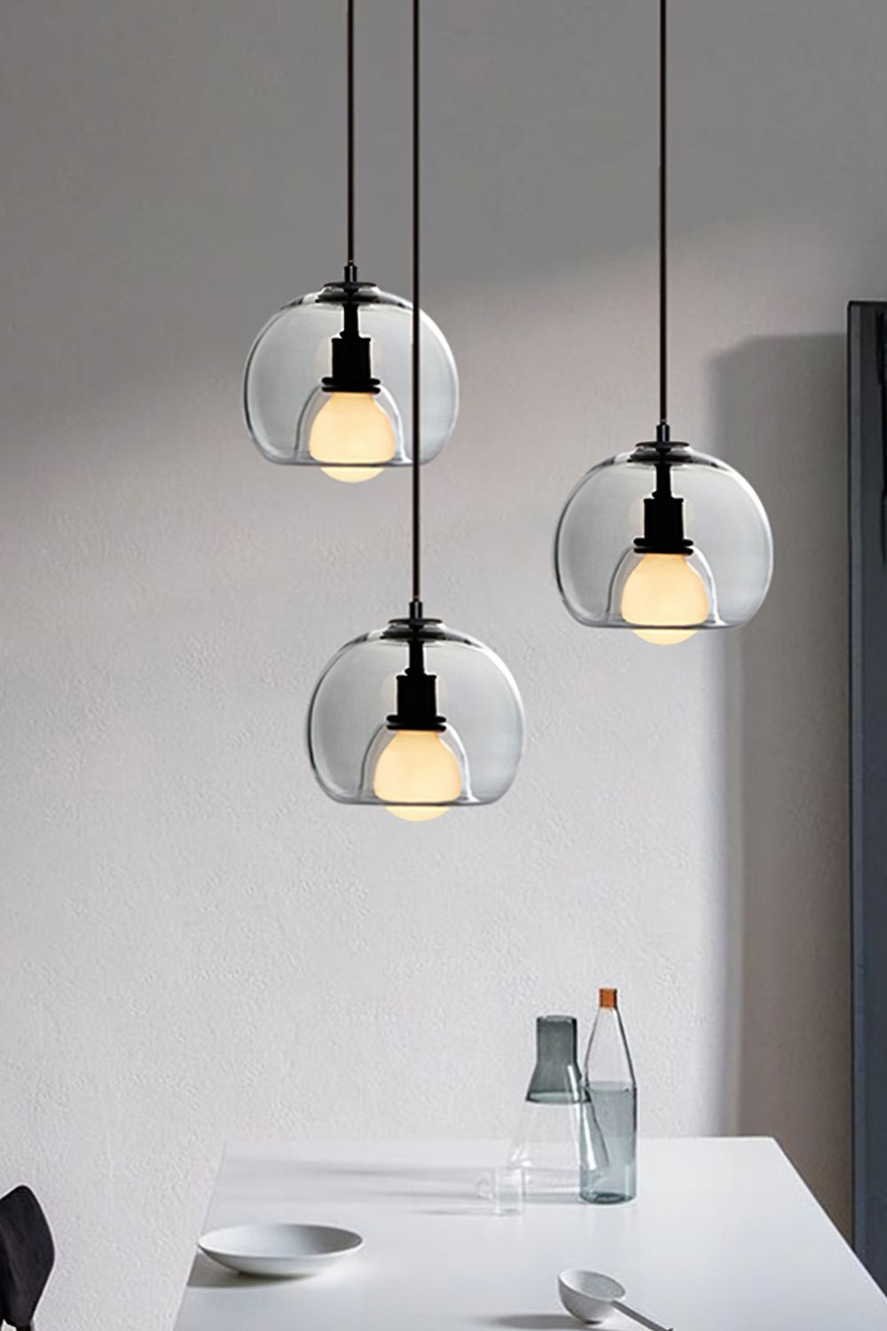 Semi Globe Electroplated Glass Pendant Lamp - SamuLighting