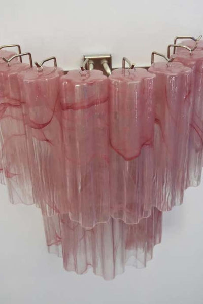 Pink Murano Glass Alabaster Wall Lamp