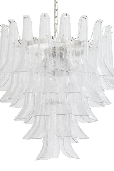 Murano glass petal chandelier