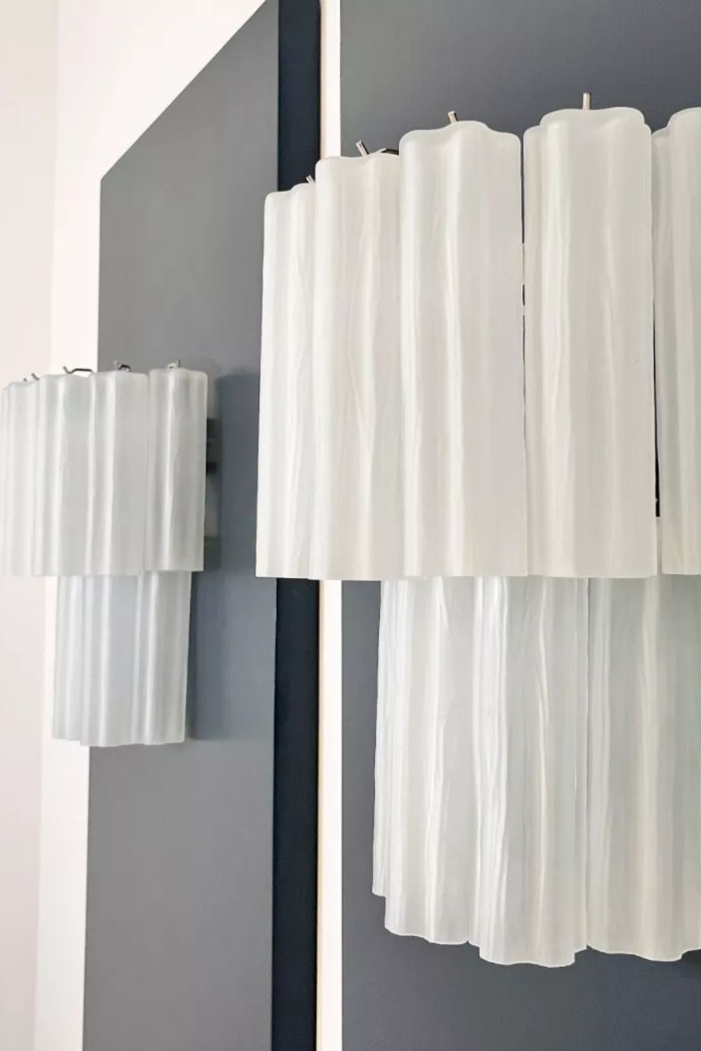 Murano frosted white glass tube Wall Lamp