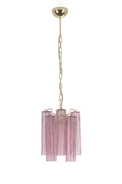 1990s Murano Amethyst Glass Ceiling Chandelier