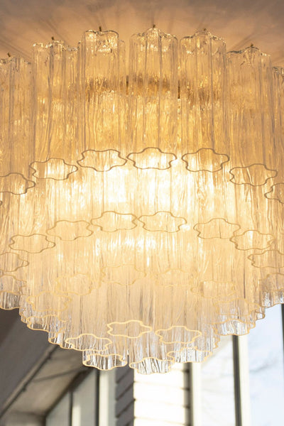 Clear Murano Glass Tronchi Ceiling Light