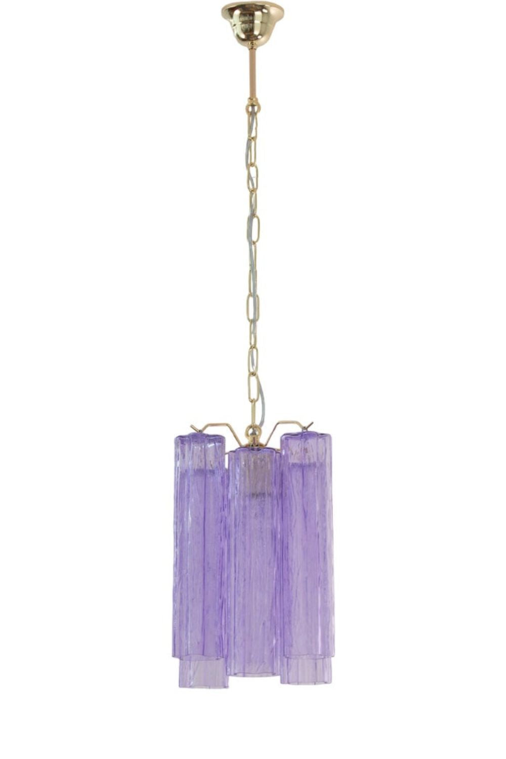 Italian Murano Style Purple Tronchi Chandelier