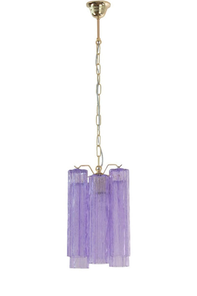 Italian Murano Style Purple Tronchi Chandelier