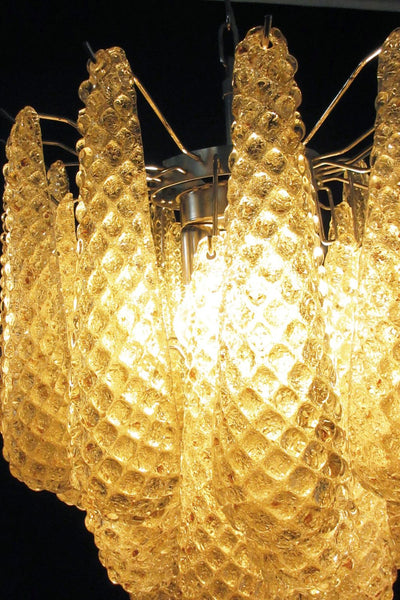 Murano Handcrafted Golden Glass Chandelier