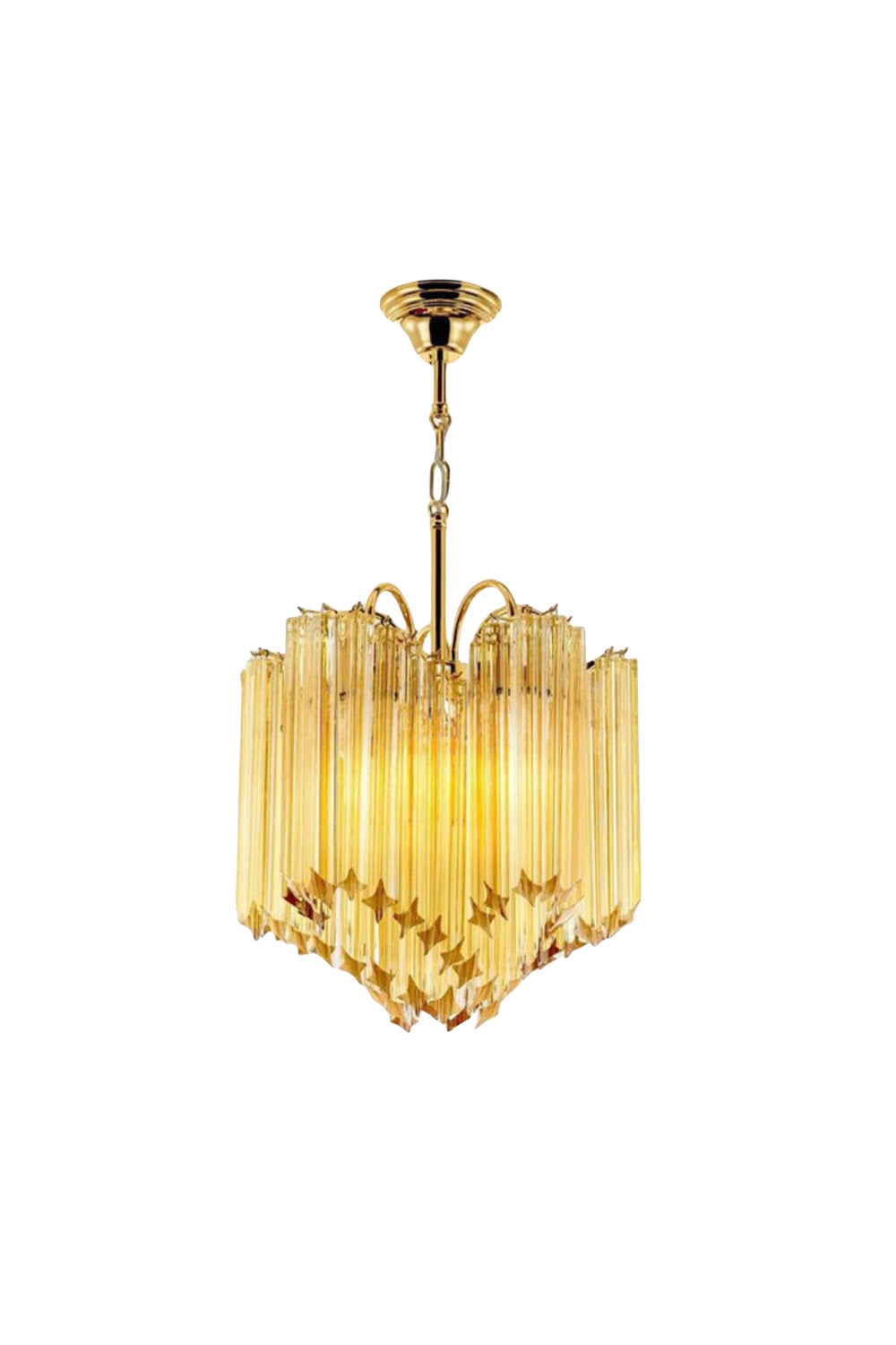 1990s Quadriedri Crystal Murano Chandelier