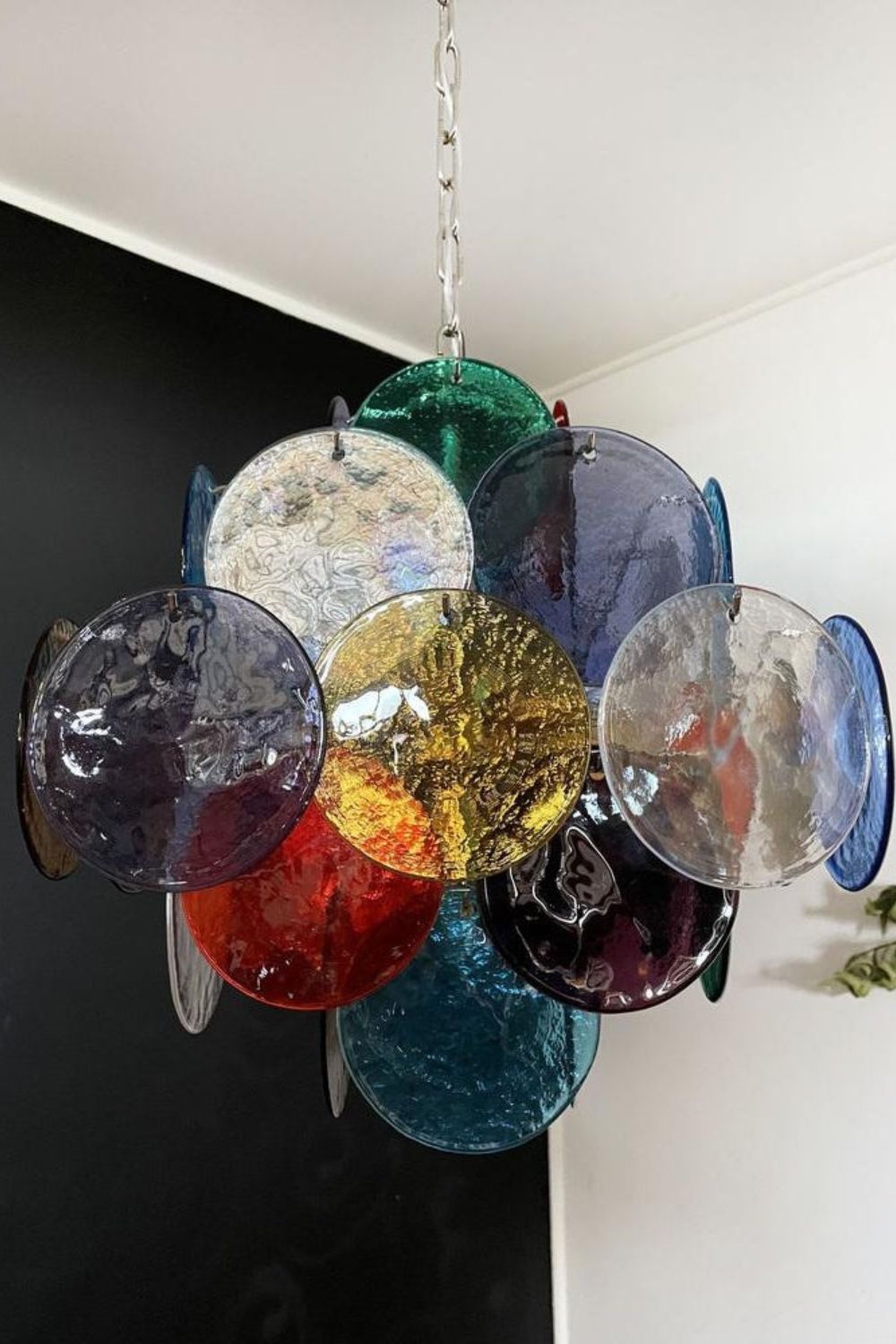 Murano Glass Disc Pendant Light