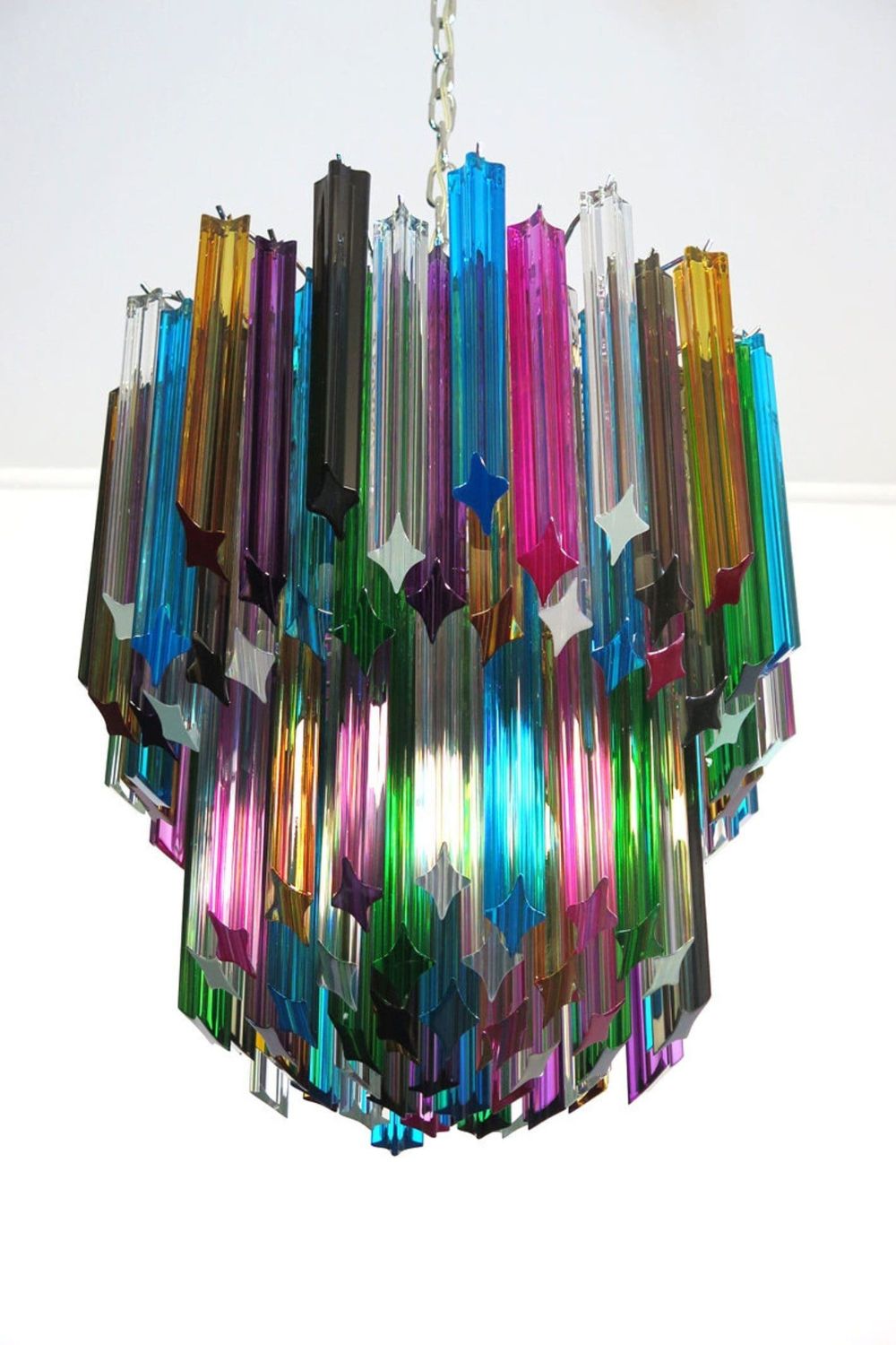 Quadridri Multicolor Prism Chandelier