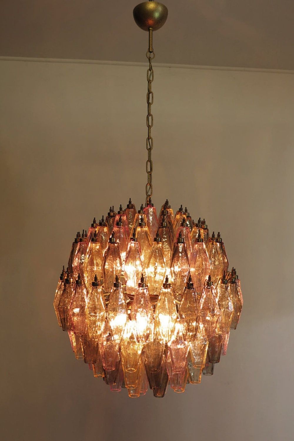 Vintage Multicolor Murano Sphere Pendant Light