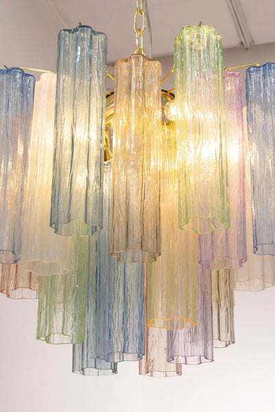 Multi-Colored Murano Glass Tronchi Chandelier